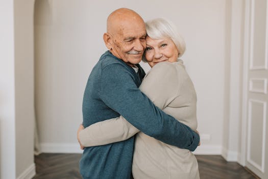 person hugging their emotional support animal