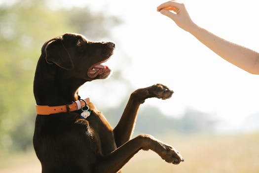 happy puppy playing in the park