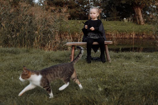 person relaxing with a cat