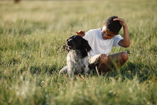 child receiving therapy with dog