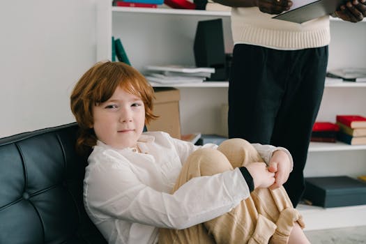 therapy animal helping a child