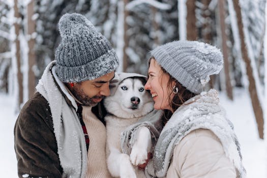 Dog cuddled up with a person